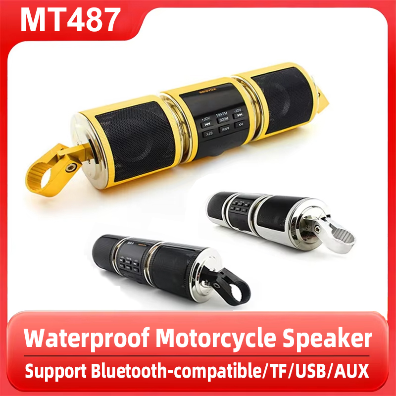 Audio Music Mp3 - Motorcycle Audio Bluetooth-Compatible AUX In Display