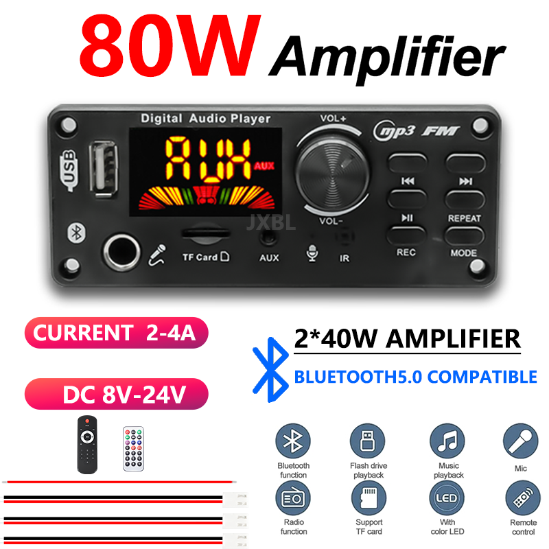 Audio Music Mp3 - 80W Bluetooth 5.0 MP3 Decoder Board