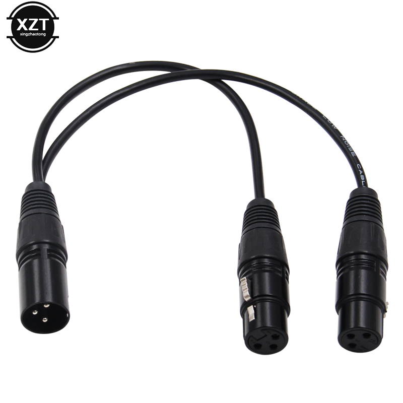 New 3-Pin XLR Male Plug to Dua - Audio Music Splitter ulasan dan harga