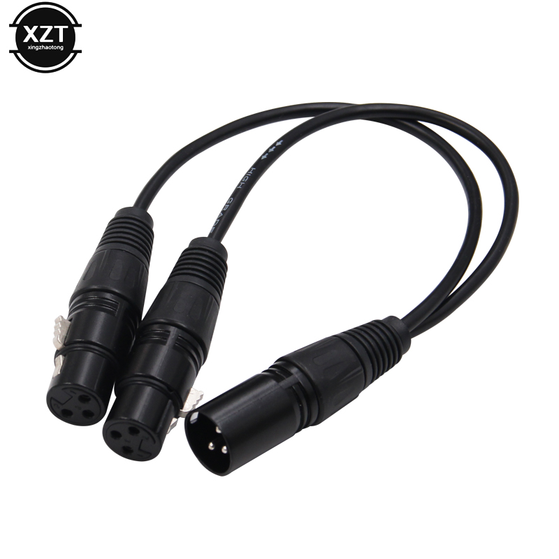 New 3-Pin XLR Male Plug to Dua - Audio Music Splitter ulasan dan harga
