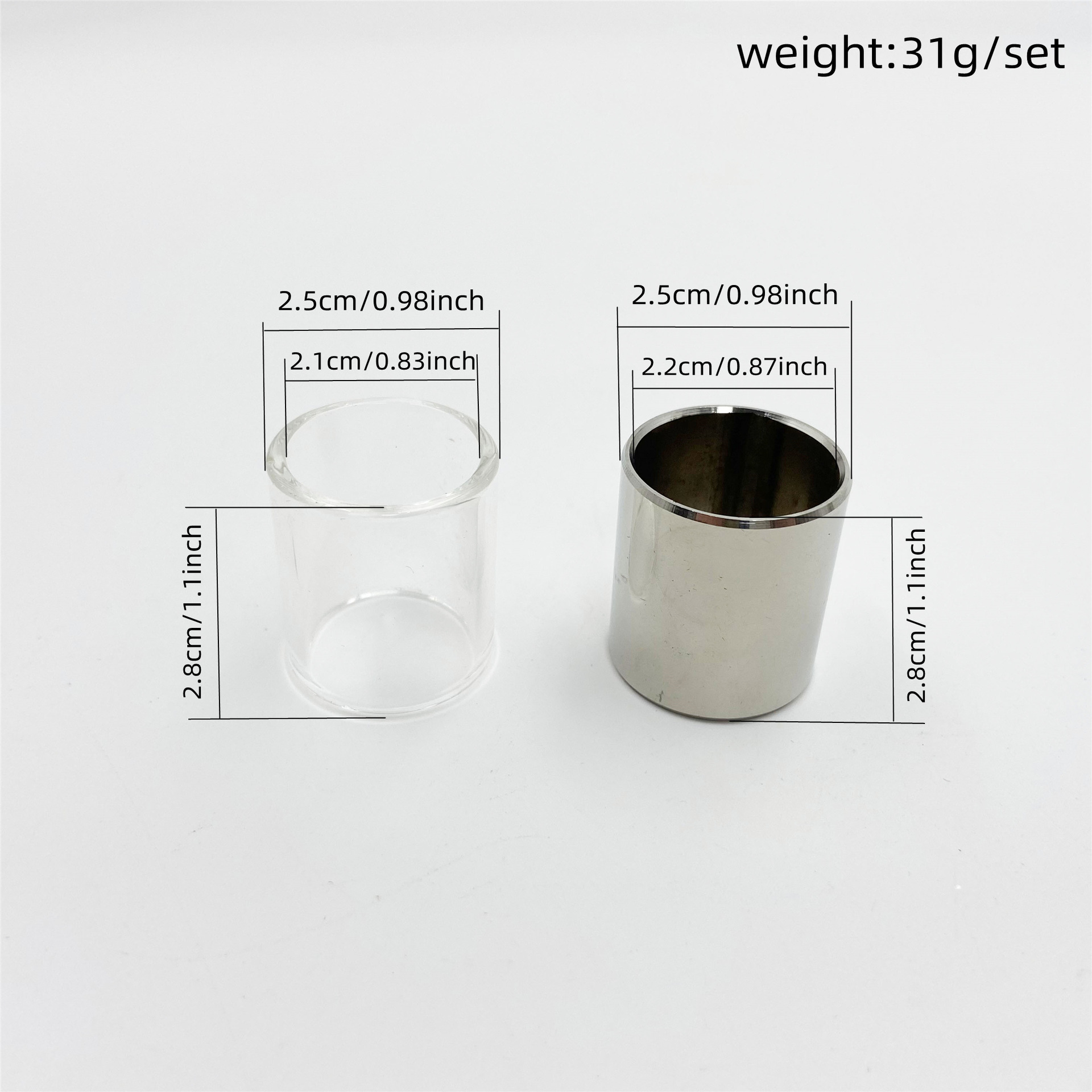 Guitar Glass + Stainless Steel - Guitar Slide Tube ulasan dan harga