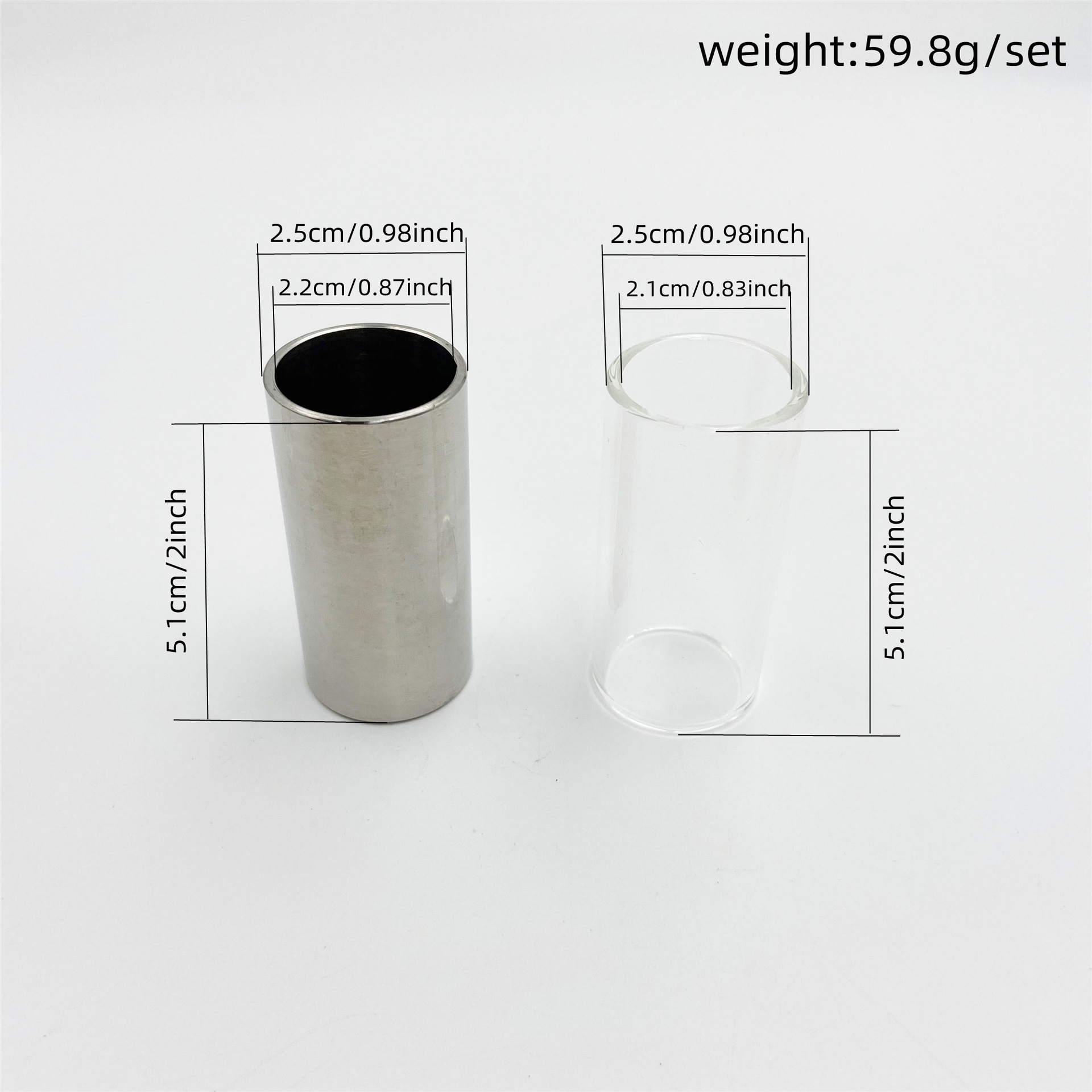 Guitar Glass + Stainless Steel - Guitar Slide Tube ulasan dan harga