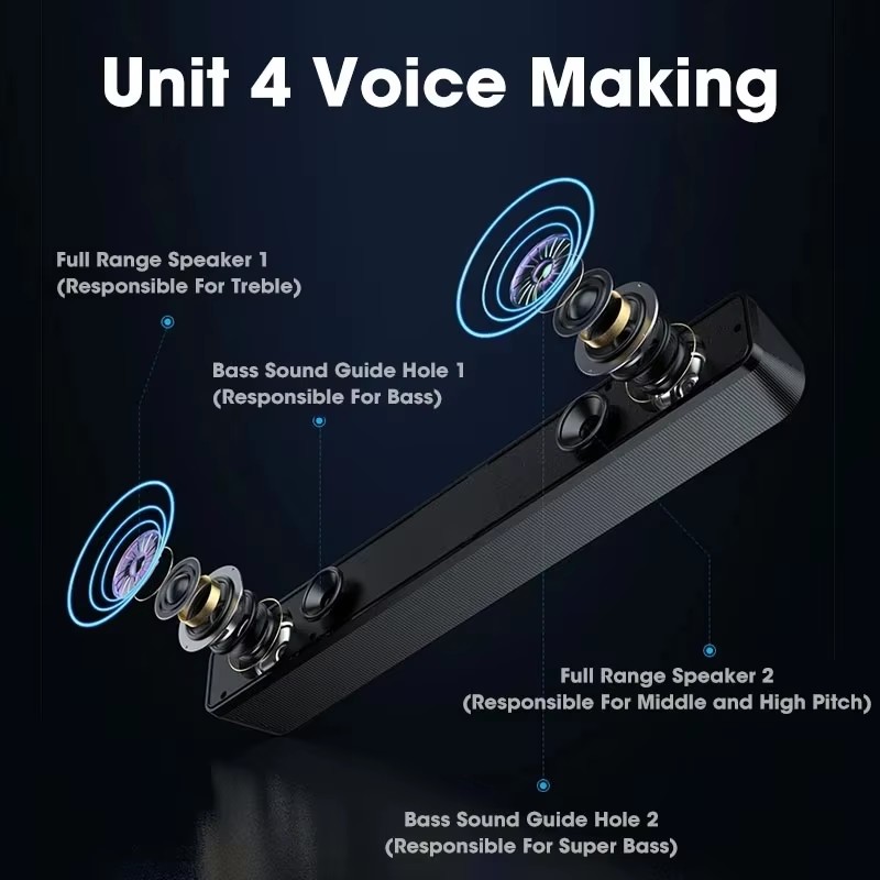 Music Soundbar Computer Caixa  - Audio Music Player Pc ulasan dan harga