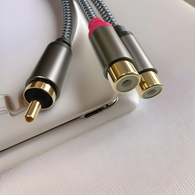 0.3/0.5/3m Short RCA Splitter  - Audio Music Splitter ulasan dan harga
