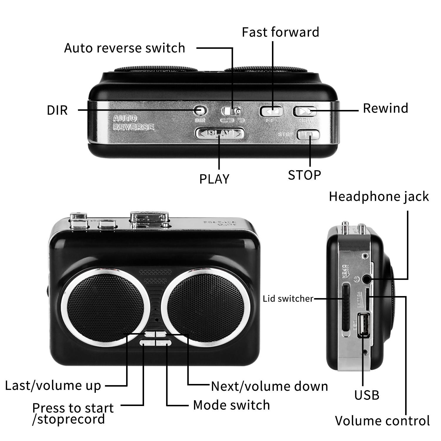 USB Cassette Player Tape to MP - Audio Music Player Pc ulasan dan harga