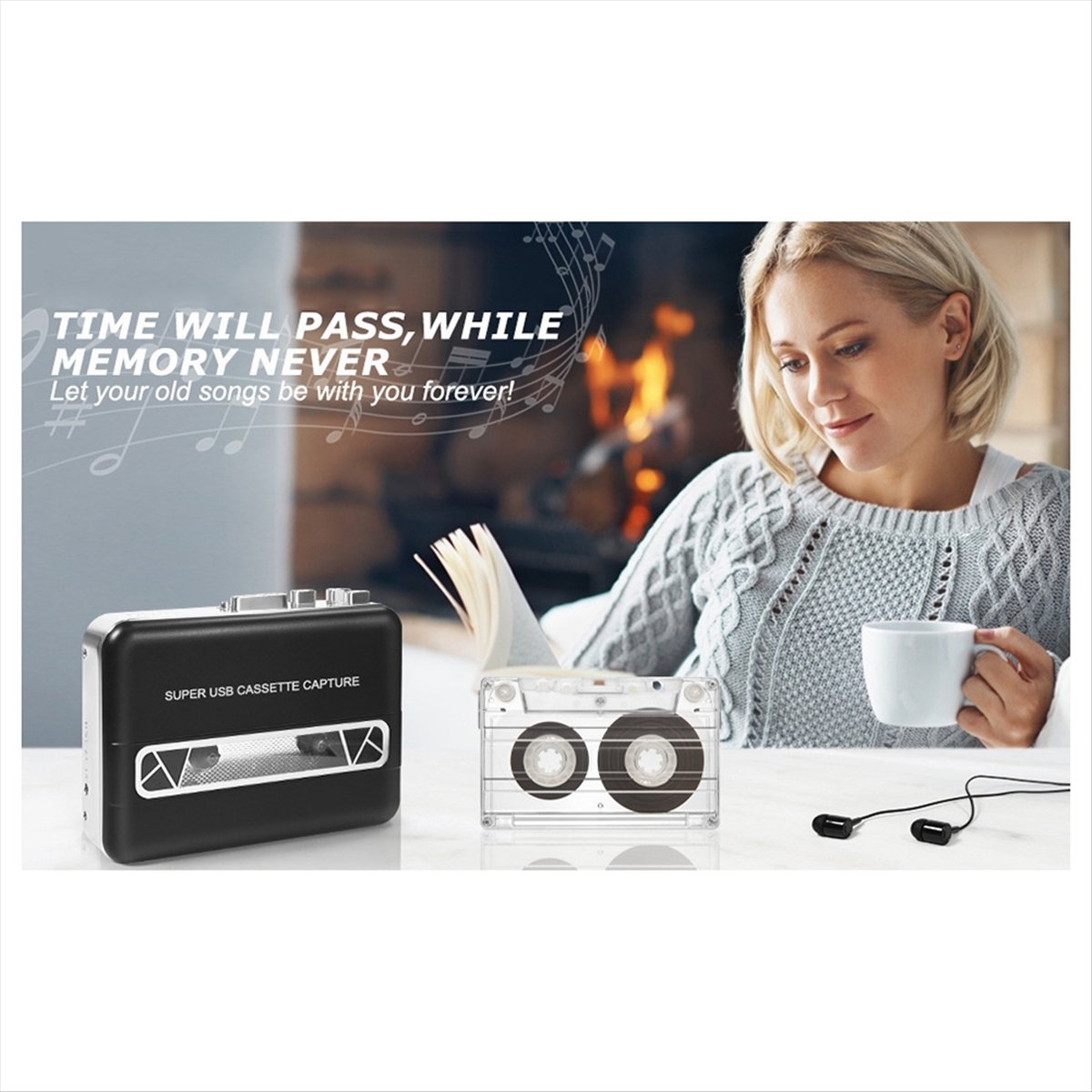 (DT37) Upgrade USB Cassette Ta - Audio Music Player Pc ulasan dan harga