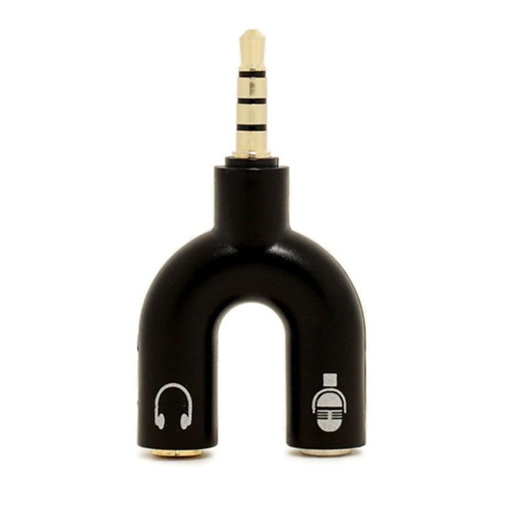 1PC Dual 3.5MM U Type Adapter  - Audio Music Splitter ulasan dan harga