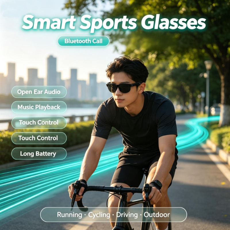 Smart Sports Glasses Open Ear  - Audio To Music ulasan dan harga