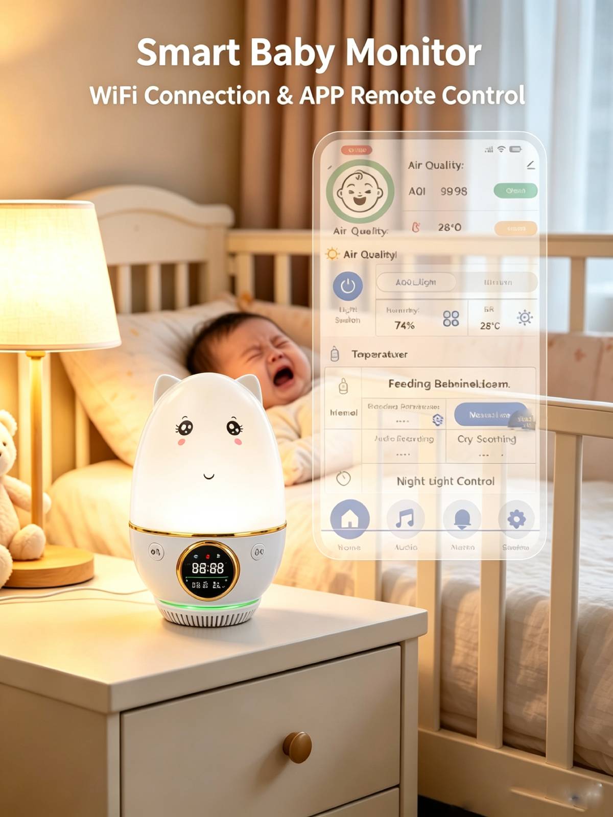WIFI&APP HP-Smart Infant Baby  - Audio Music Test ulasan dan harga