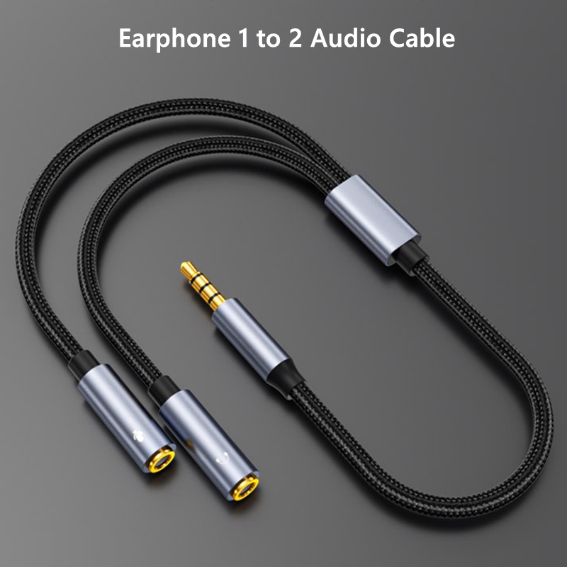 3.5mm Jack Aux Audio Cable Mal - Audio Music Splitter ulasan dan harga
