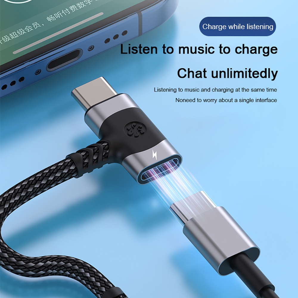 2 in 1 USB C OTG Splitter Adap - Audio Music Splitter ulasan dan harga